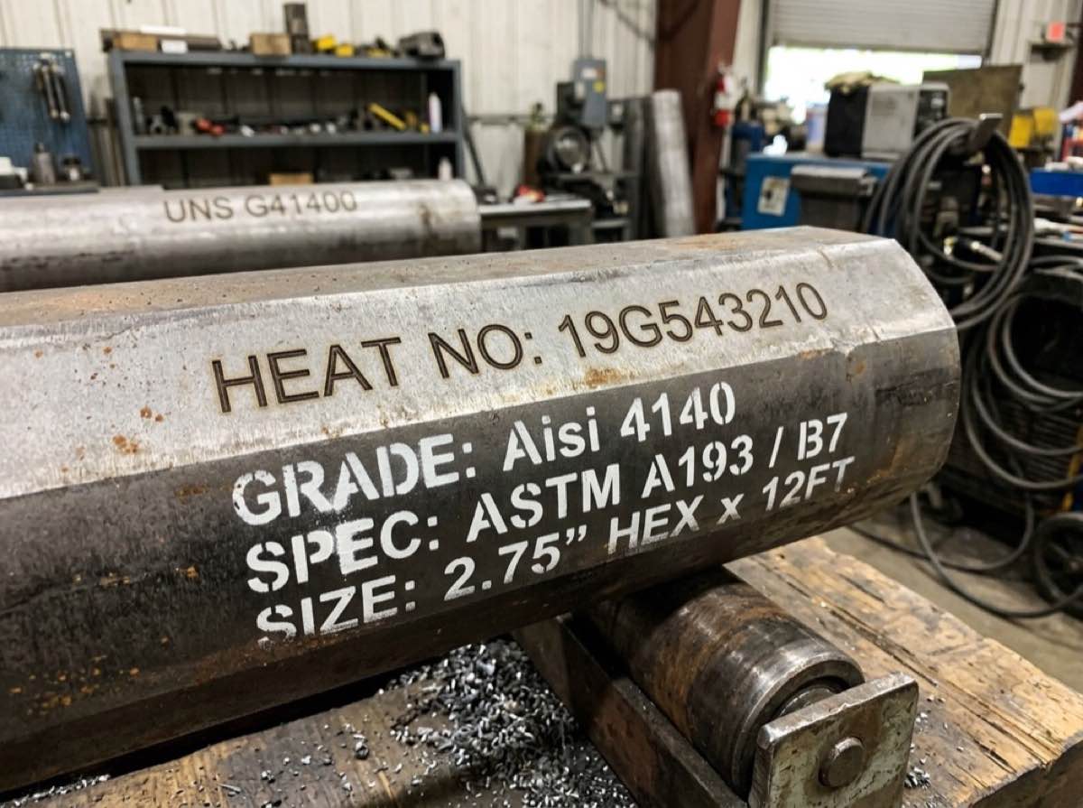 Laser Etched Heat Number Marking